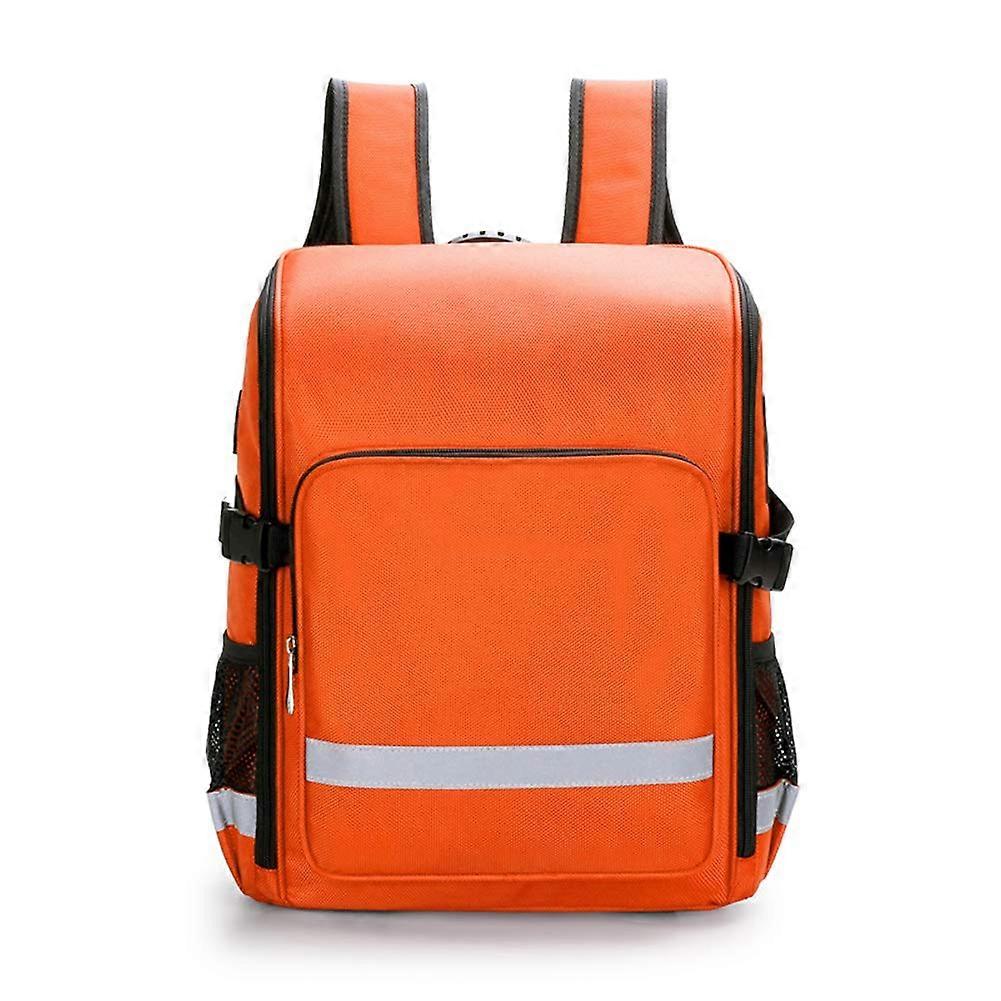 First Aid Kit Backpack with Multiple Compartments,  Visibility Orange Emergency Medical Bag