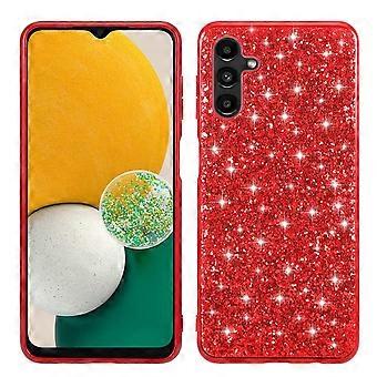 Funda con revestimiento brillante compatible con Samsung Galaxy A16 5G: parachoques de TPU suave rojo brillante, cámara elevada, resistente a golpes, carga inalámbrica.