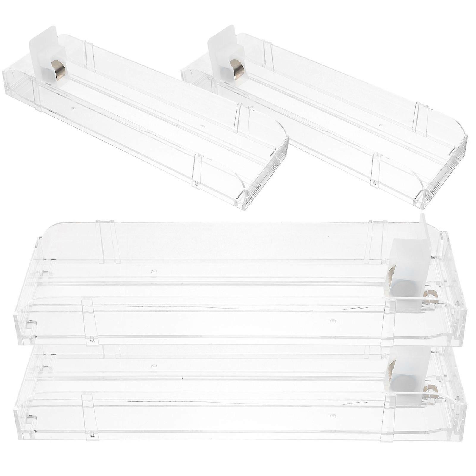 Clear Auto Pusher Rack for Shop Organization 8Pcs