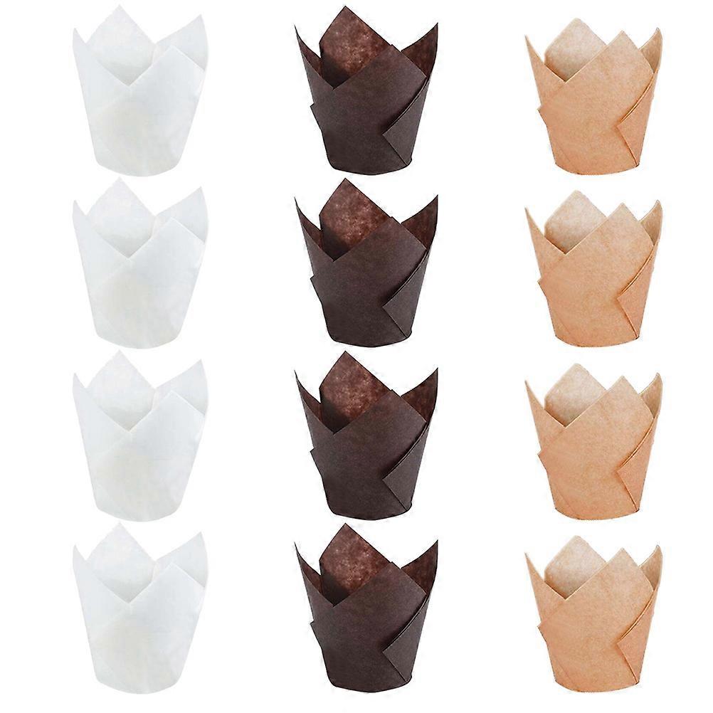 Egg Cake Tulip Shape Cake Packing Cups for Baking Use 1Set Set