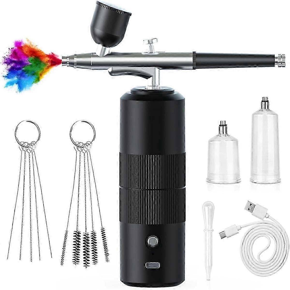 Airbrush Kit with Compressor 0.3mm for Makeup Nails