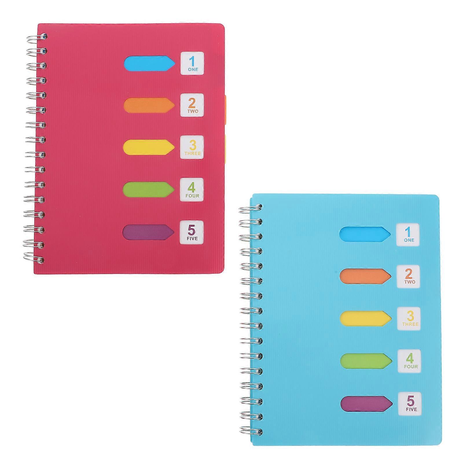 Colorful Diary Notebooks for Writing 2Pcs Creative Multipurpose Schedule Notebooks