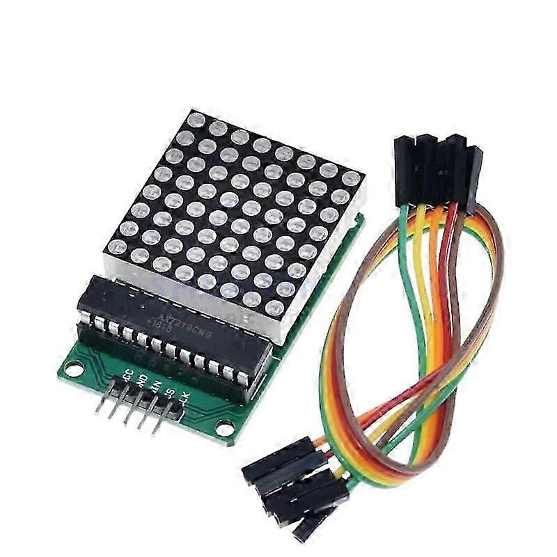 Max7219 8/8 Dot Matrix Module Microcontroller Module Display Module MCU LED Display Control Module (for 5V accessories)