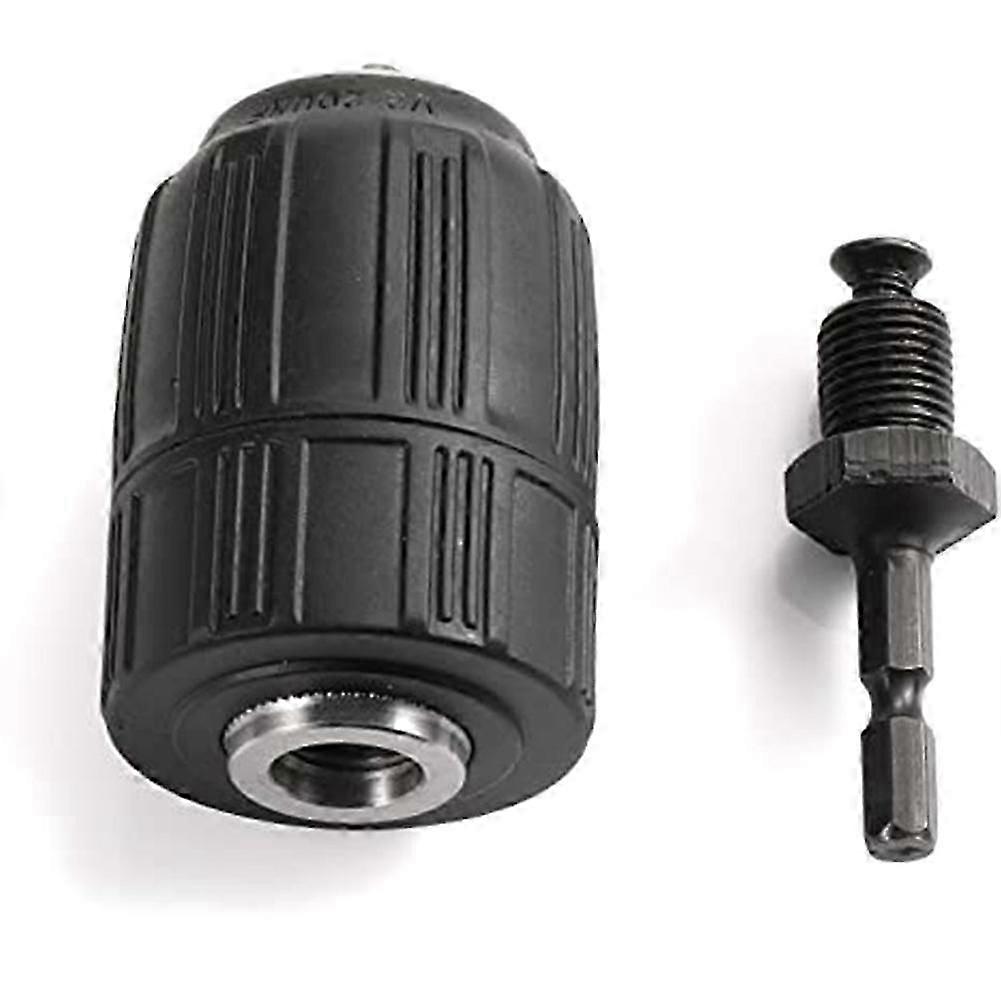 1/2inch Keyless Drill Chuck Drill Chuck Adapter Compatible with Impact Driver Quick Connect