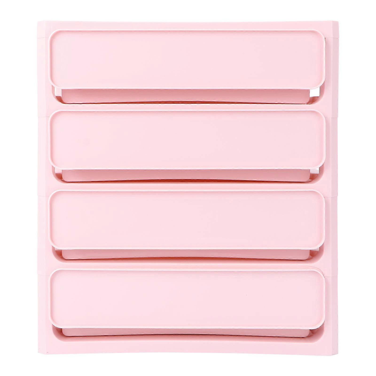 Multi-Layer Storage Box Drawer Type for Storage Use 1Pcs Pink Desktop Holder