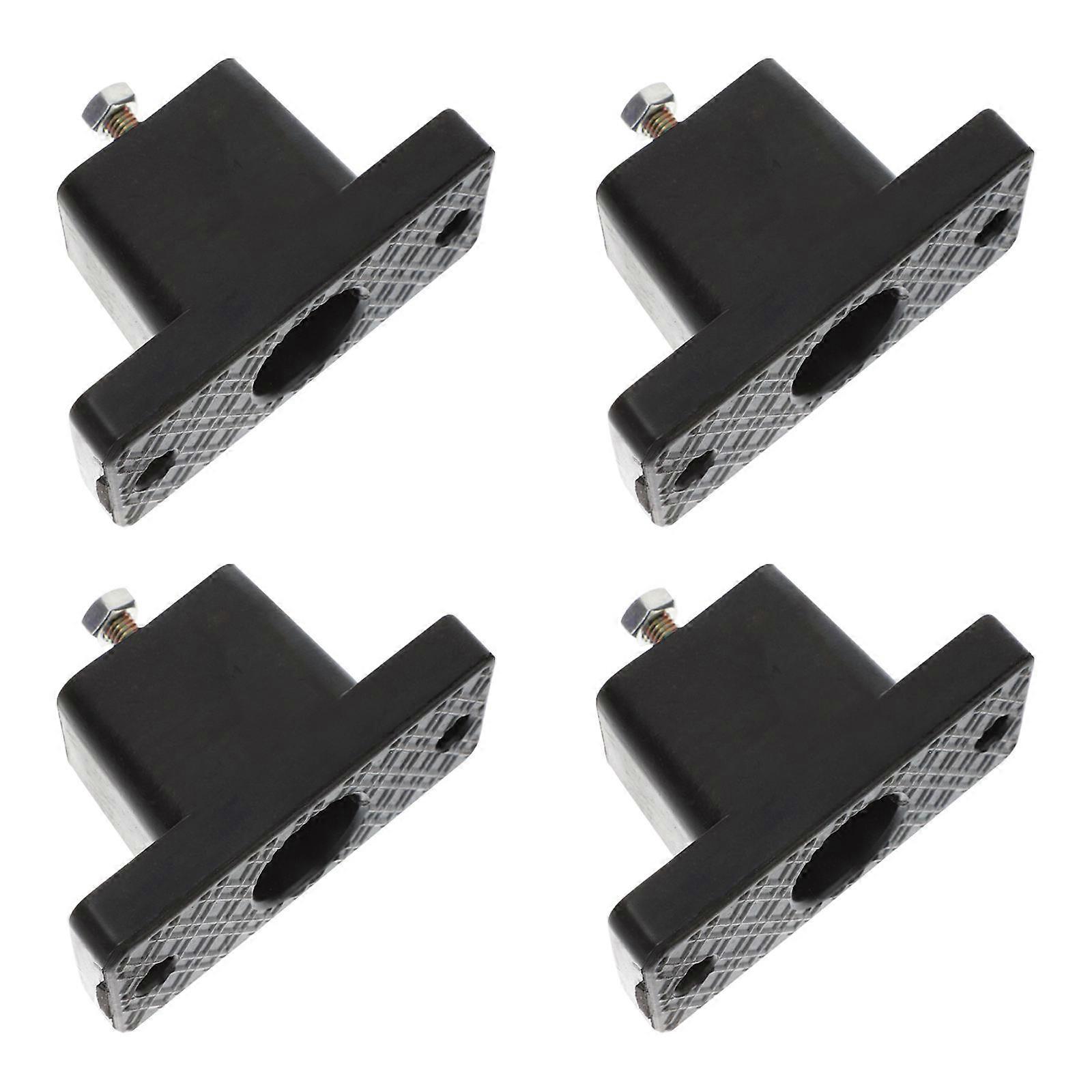 4pcs Air Conditioner External Machine Rack Vibration Absorption Pad (Black)