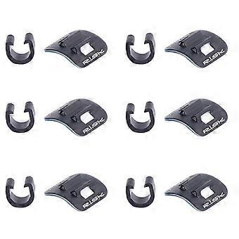 6Pcs Aluminiumlegierung Stick-On Guides C-Clips & Klemmen Gehäuse Schlauchführung für w / f