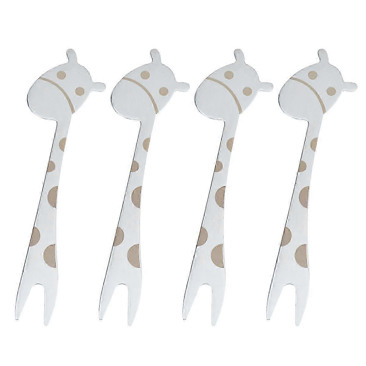Giraffe Dessert Forks Safe for Use Wedding Tableware 4Pcs