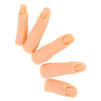 Nail Training Fingers Silicone Practice for DIY Nail Art with Flexible Joints 5Pcs