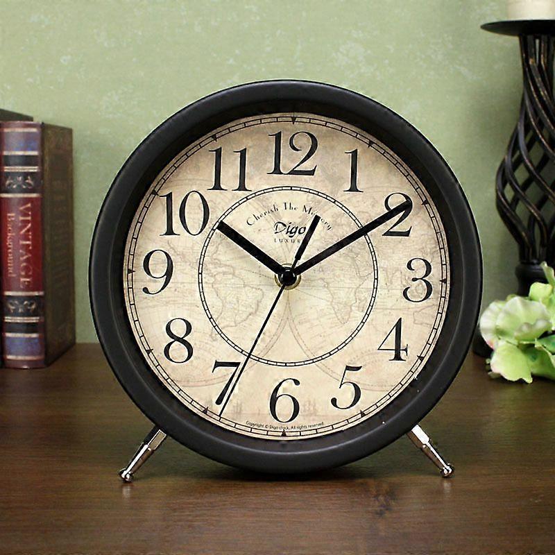 Digo Retro Table Clock, Tabletop Clock, Large Table ClockWhite compatible