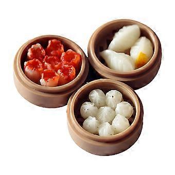 3 Pz Bambini Kit Mini Giocattolo Cibo Bambole Giocattolo Cibo Set Piccoli Giocattoli Alimentari Cinese Caratteristiche Alimenti In Miniatura