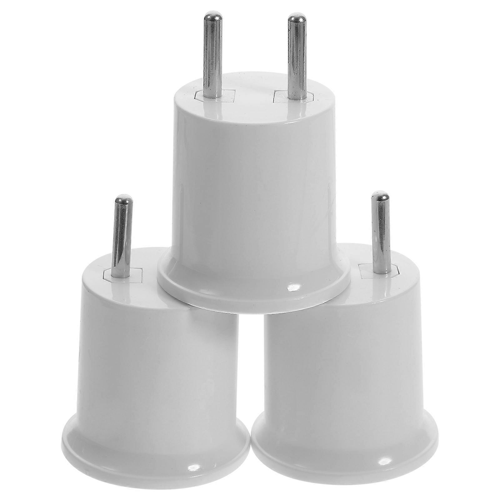 3pcs Light Socket To Plug Adapter E27/E26 Light Bulb Socket Adapter EU Plug