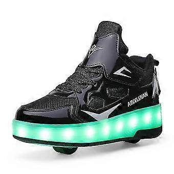 Kinder Turnschuhe Doppelräder Schuhe Led Light Schuhe 623