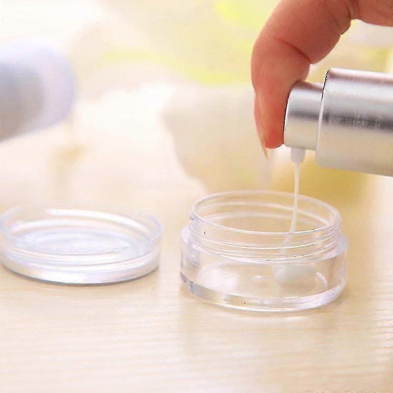 100 Pcs 5ml Clear Plastic Pot Jars Cosmetic Containers Sample Container Mini Bottle