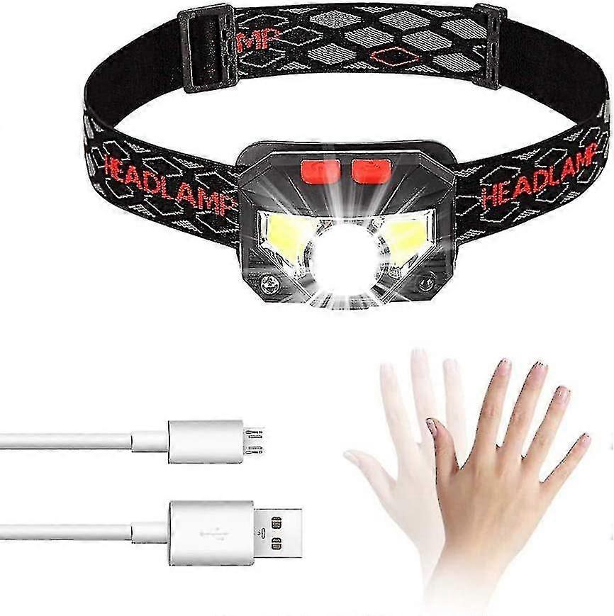 Led Head Torch Usb Rechargeable Headlamp Headlight Super Bright Light