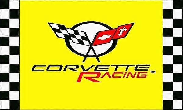 Drapeau de course à damier jaune Corvette CX1327