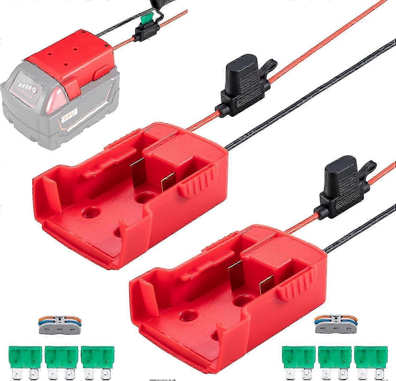 Power Wheels adapter til Milwaukee M18 (2 Pack)