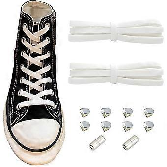 Two pairs of high-top shoes with elastic laces, replacement Converse shoes with elastic laces.