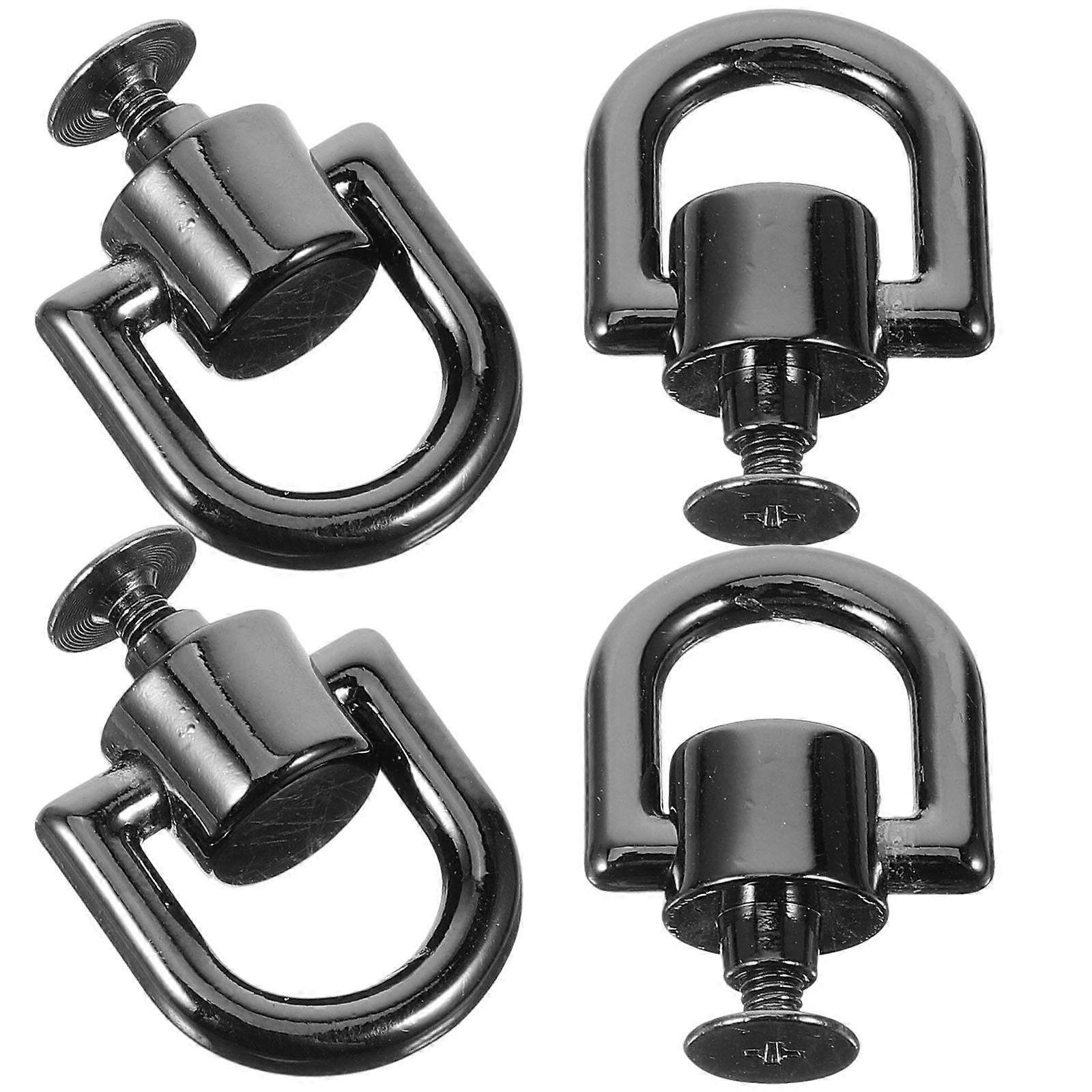 4Pcs Rotatable Rivet Stud D Rings Multi-function D Rings Rotating Backpack Purse Accessories