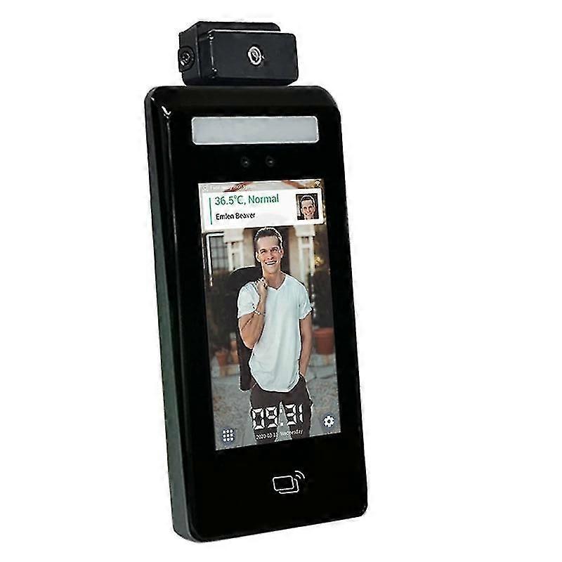 5 Inch IPS LCD Touch Screen Biometric Face Recognition Time Attendance Access Control System with WiFi, QR Code, and Temperature Detection