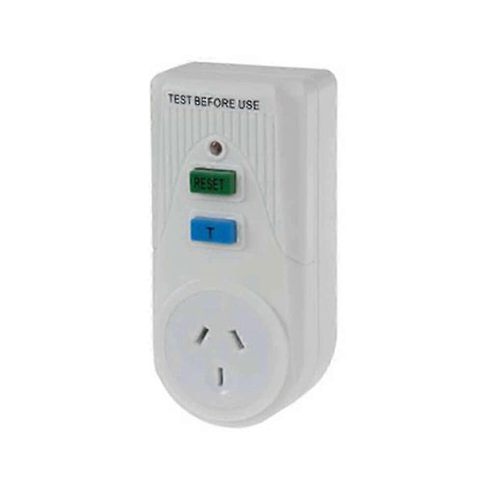 Residual Current Device Safety Switch Mains Outlet White Test Function Durable