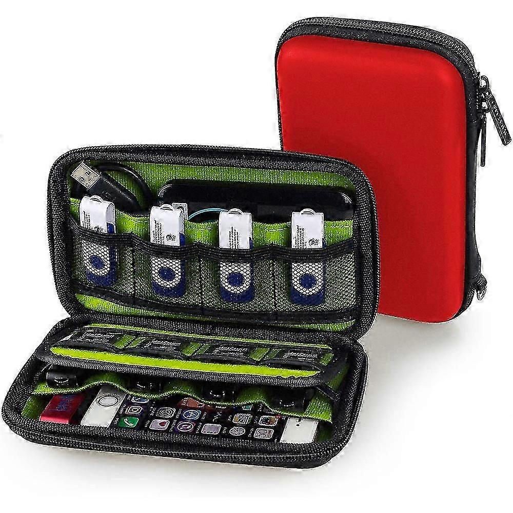 Waterproof Memory Card Case,Designed for External Hard Drive-Red