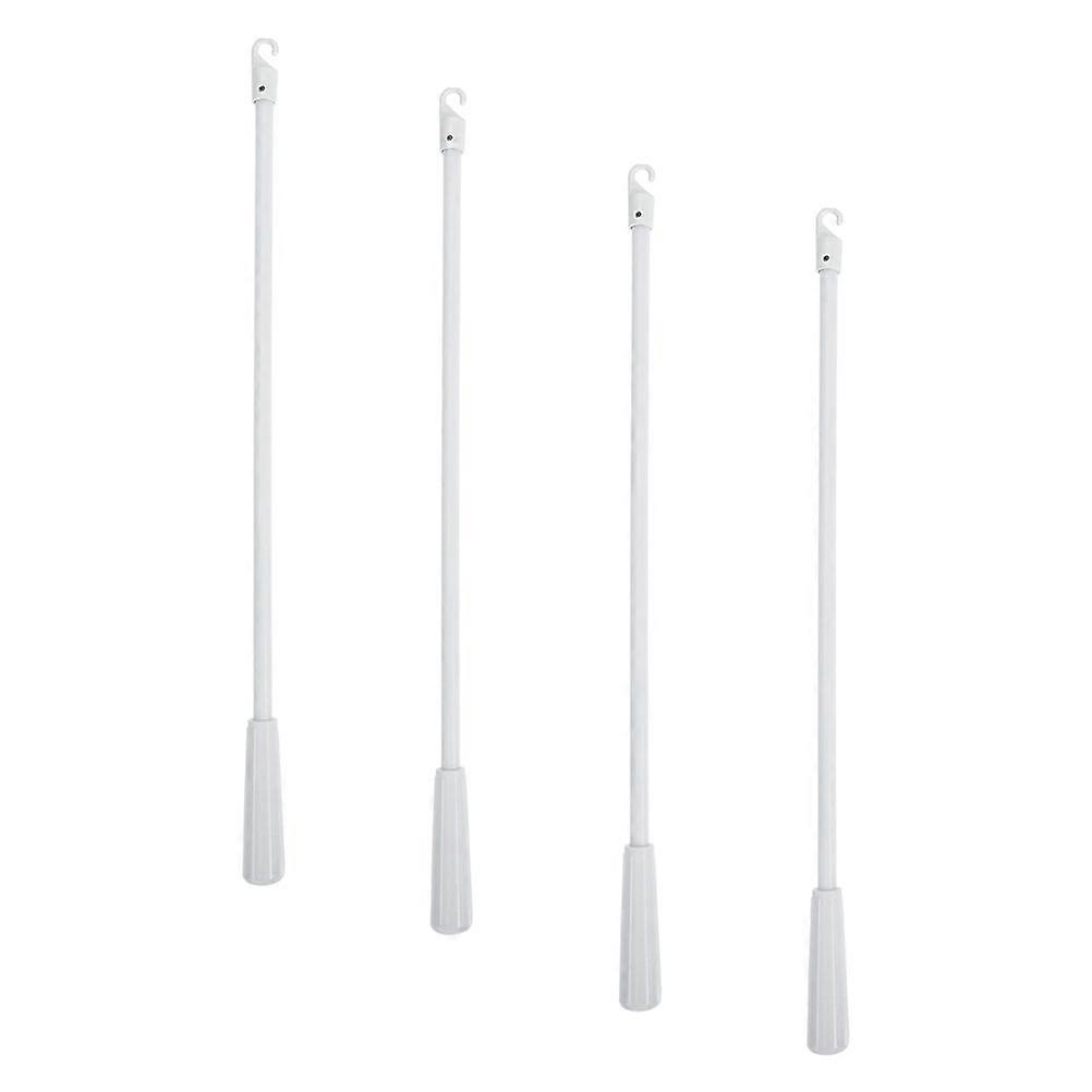 White Venetian Blinds Replace Rods for Vertical Curtains 4Pcs Set