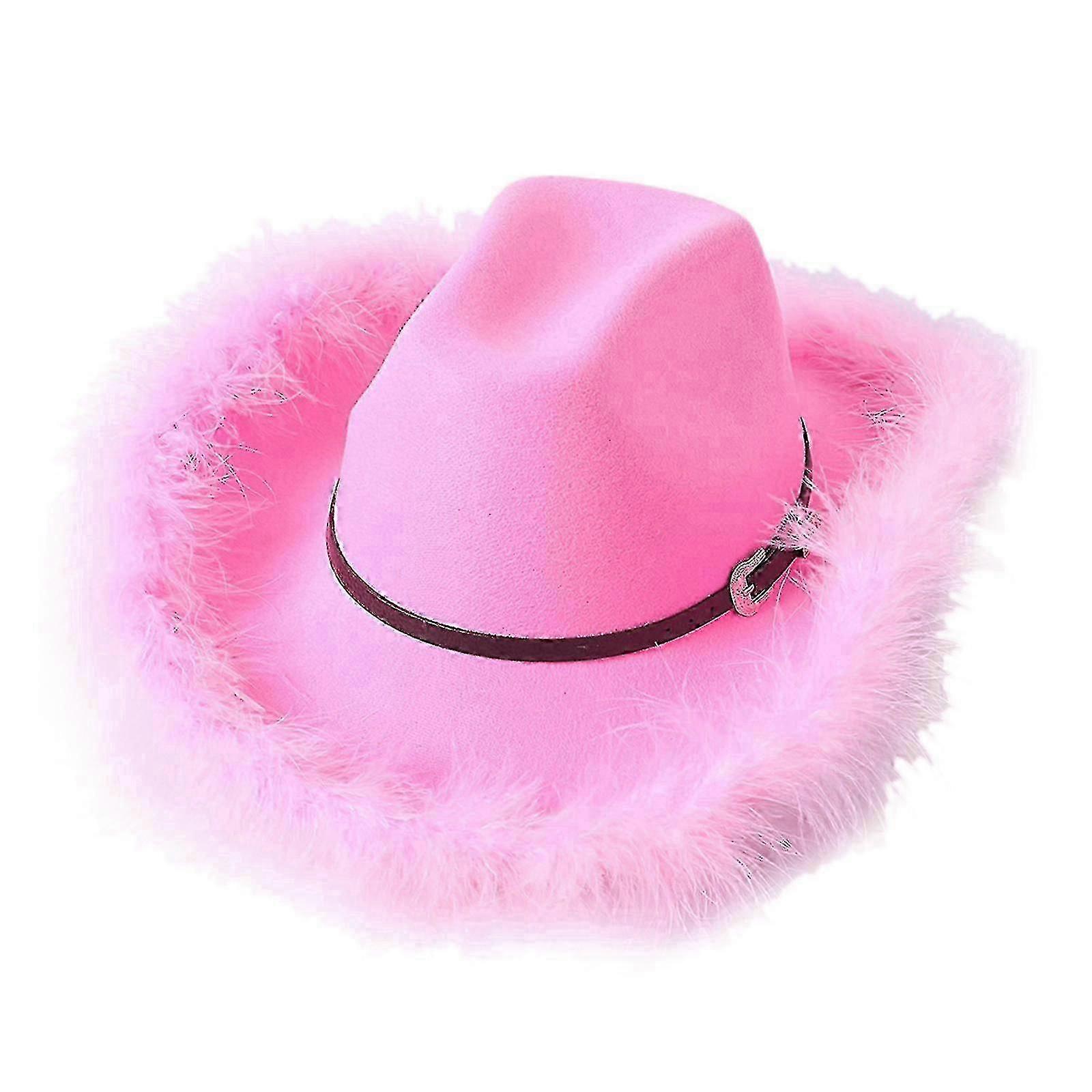 Polyester Cowgirl Hat Feather
