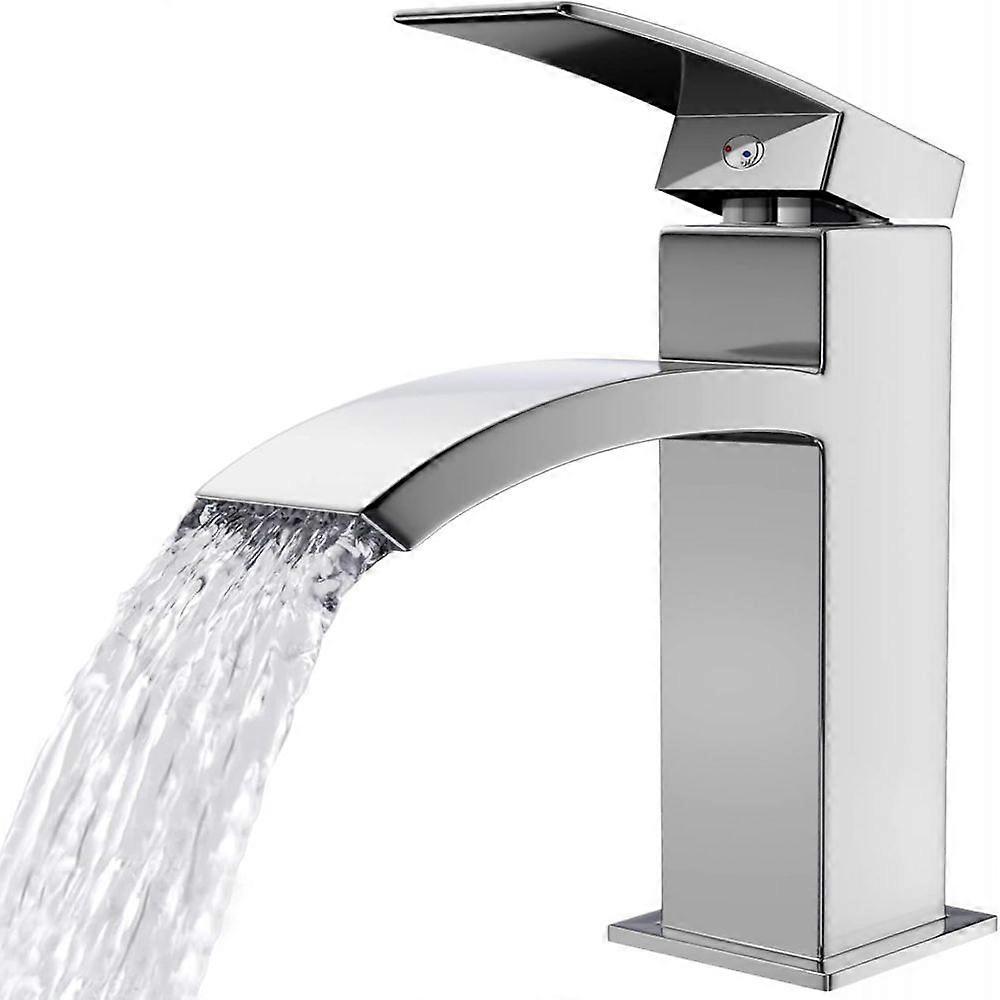 Waterfall Bathroom Faucet Ceramic Disc Drip-Free