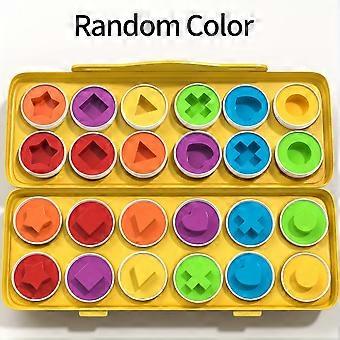 12-teiliges eiförmiges Puzzle-Set für Kleinkinder, Lernspielzeug zur Förderung der Feinmotorik, Farben zufällig, Geschenkidee zu Ostern, Weihnachten und Halloween