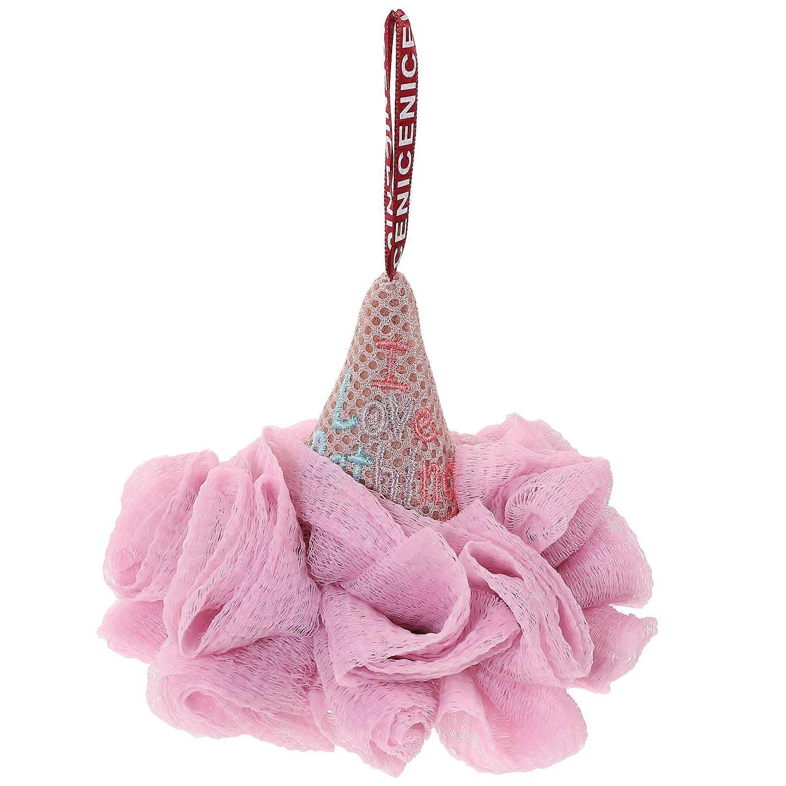 Duschkugel in Eistütenform, 1 Stück, rosa
