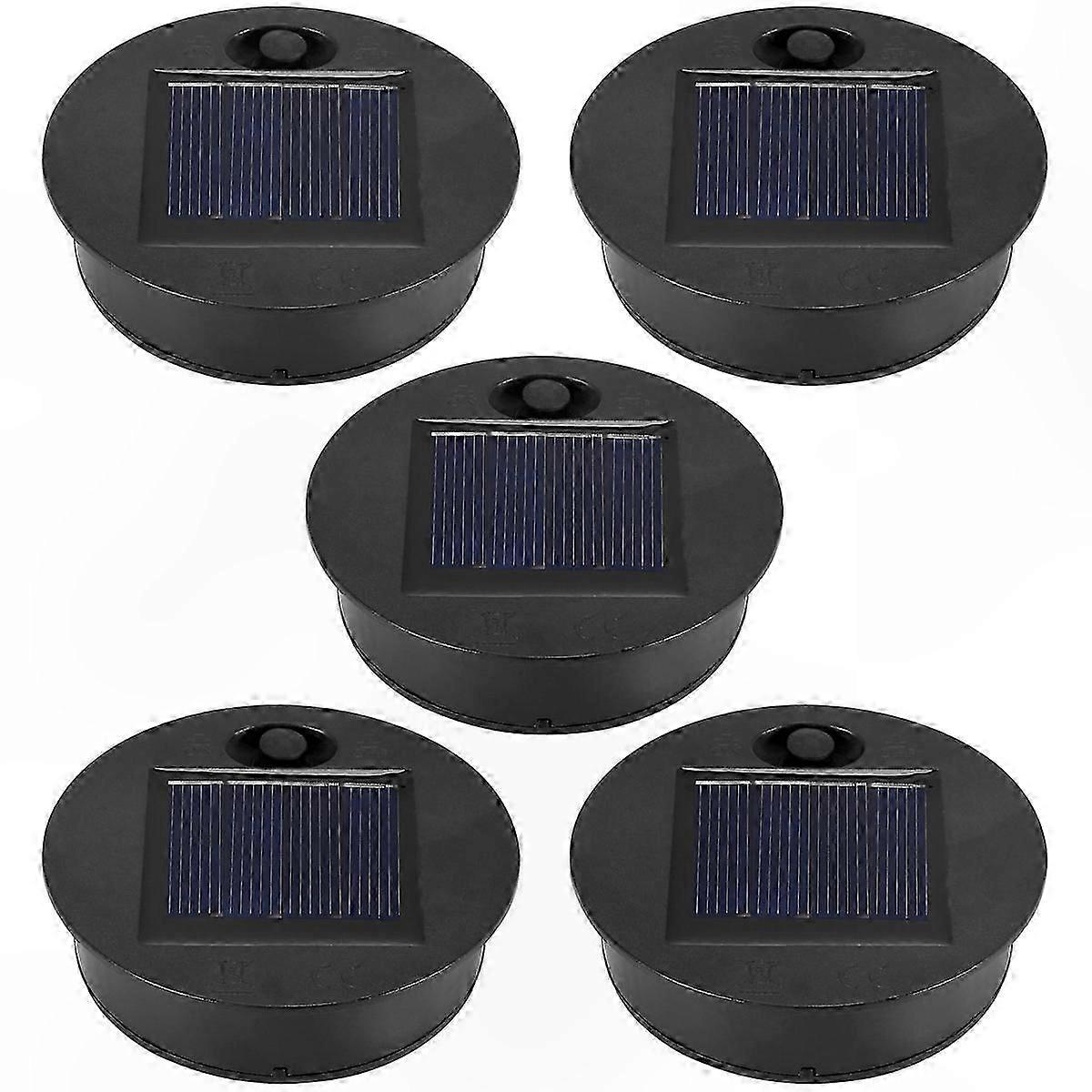 5-Pack Solar Light Replacement Components, Warm White 7LM, Top Diameter 2.76", Base Diameter 2.36"