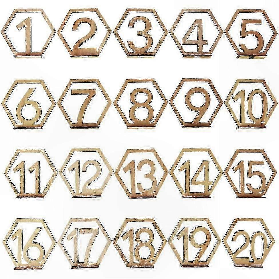 Lightweight Wooden Table Number Holders