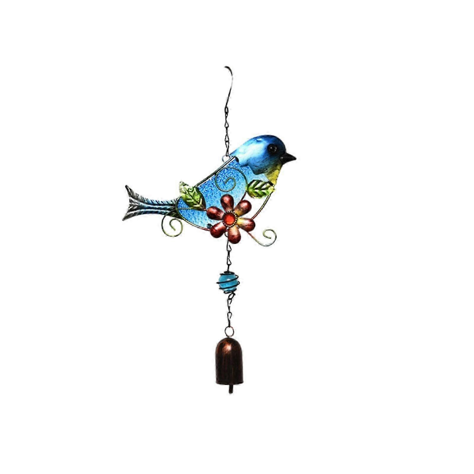 Blue Bird Glass Wind Chime