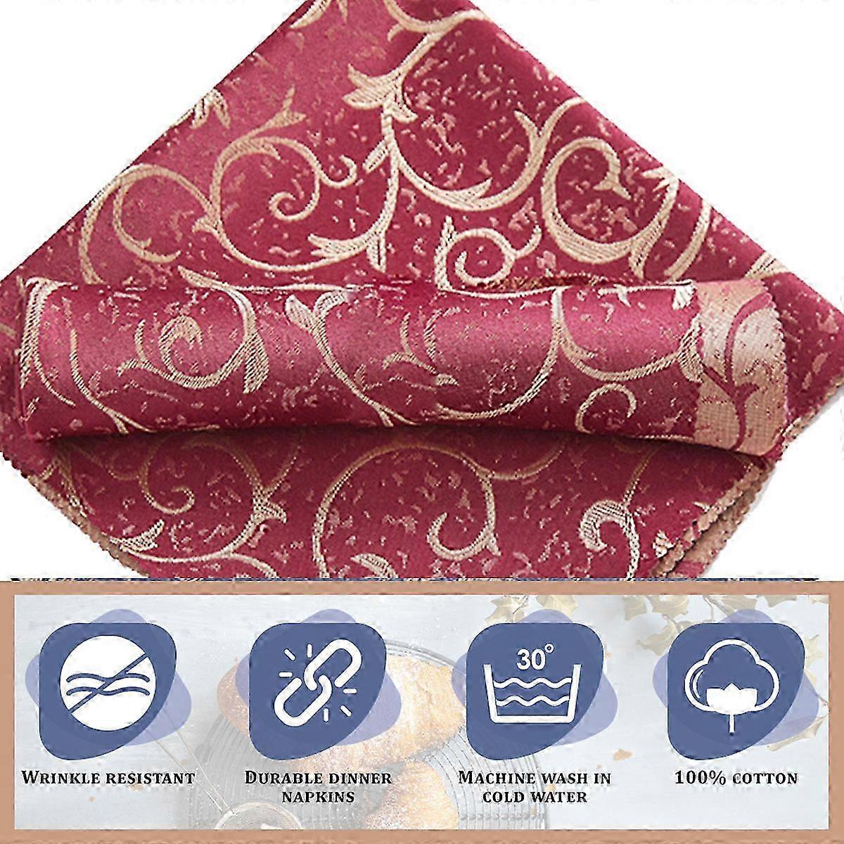Washable Polyester Napkins Set 12pcs
