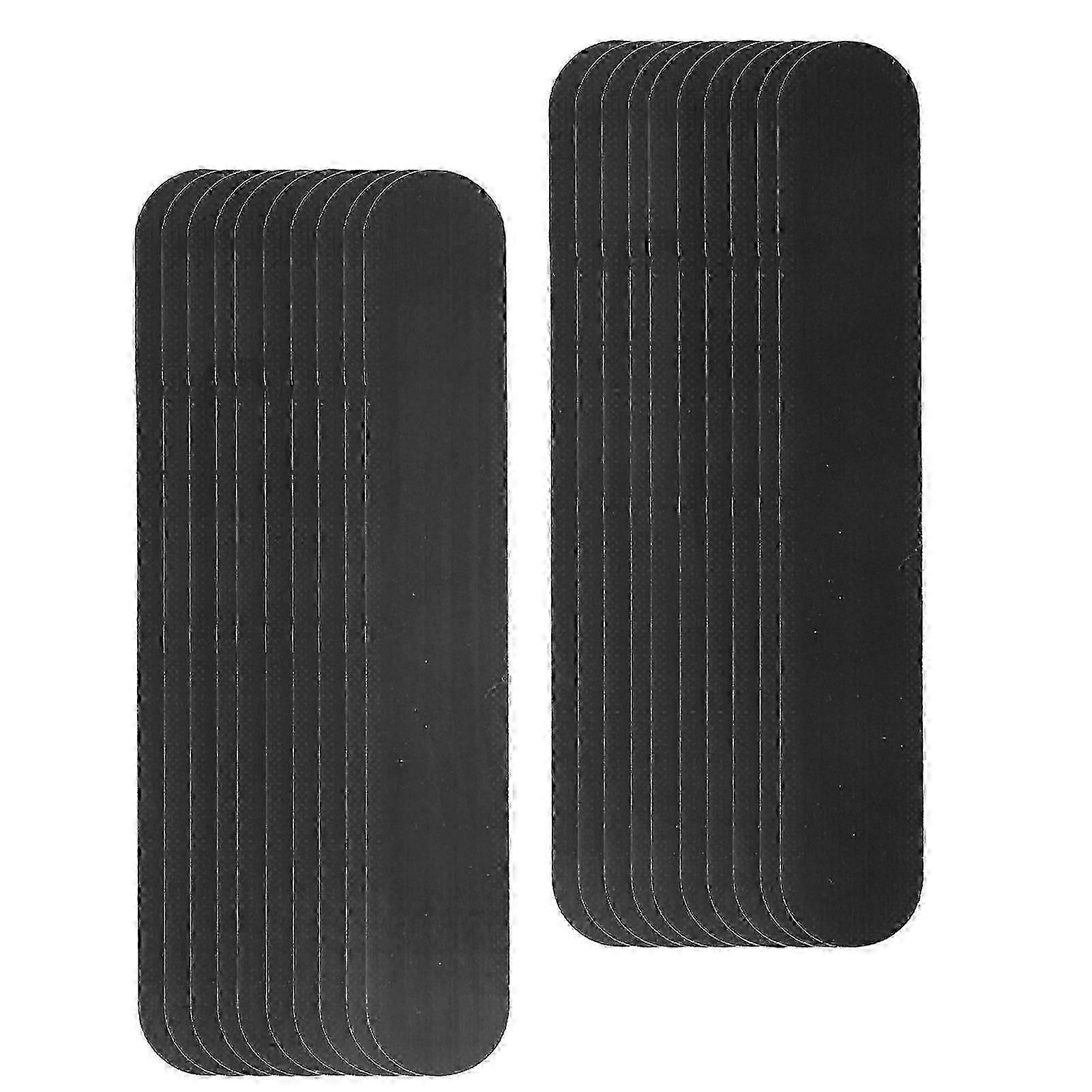 Hard. 20-piece disposable sweat pads compatible with hat collars. Self-adhesive neck pads against sweat stains (Black)  Excellent quality