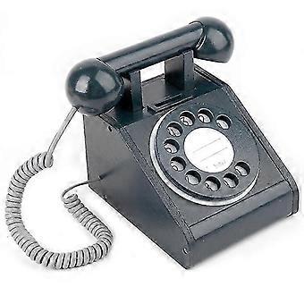 ABS Wooden Style Simulation Telephone Pretend Play Toy for Kids Early Education Fun Play House Birthday Gift Boys Girls