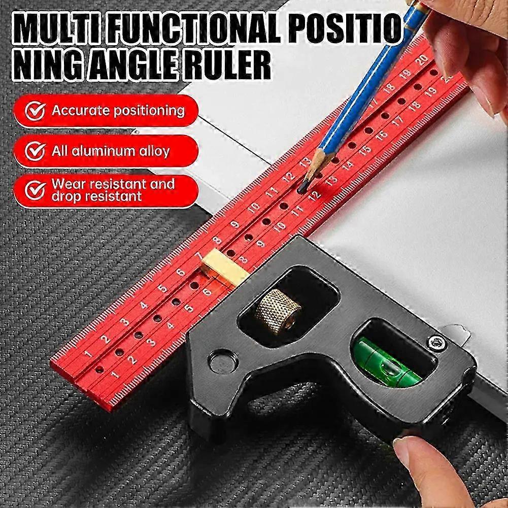 Square Right Angle Ruler Woodwork Protractor Engineers Carpenter Straightedge Multi Combination Measuring Tools 300mm