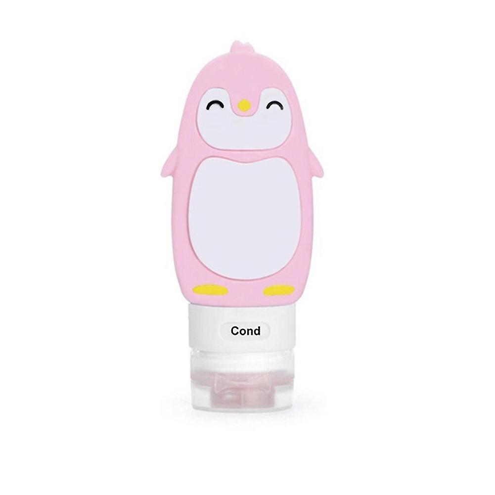 Travel Portable Cartoon Penguin Empty Silicone Squeeze Bottle For Shampoo Lotion