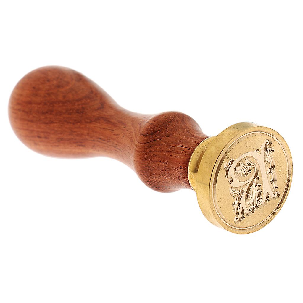 レトロシーリングワックスクラシックイニシャルワックスシールスタンプ木製アルファベット文字K