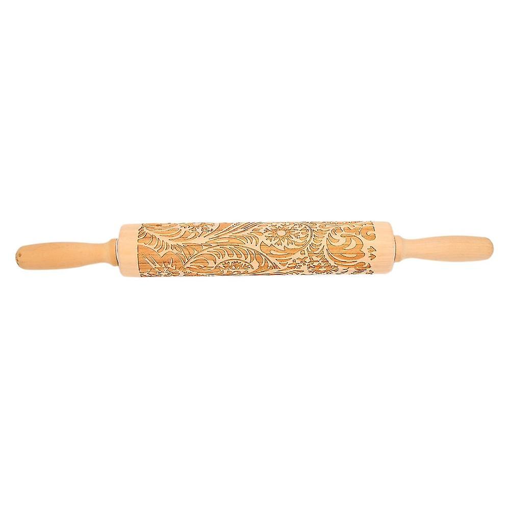 Pattern Printing Rolling Pin Engraving Embossed Biscuit Dough Stick Kneading Tool Cake Dough Engrav