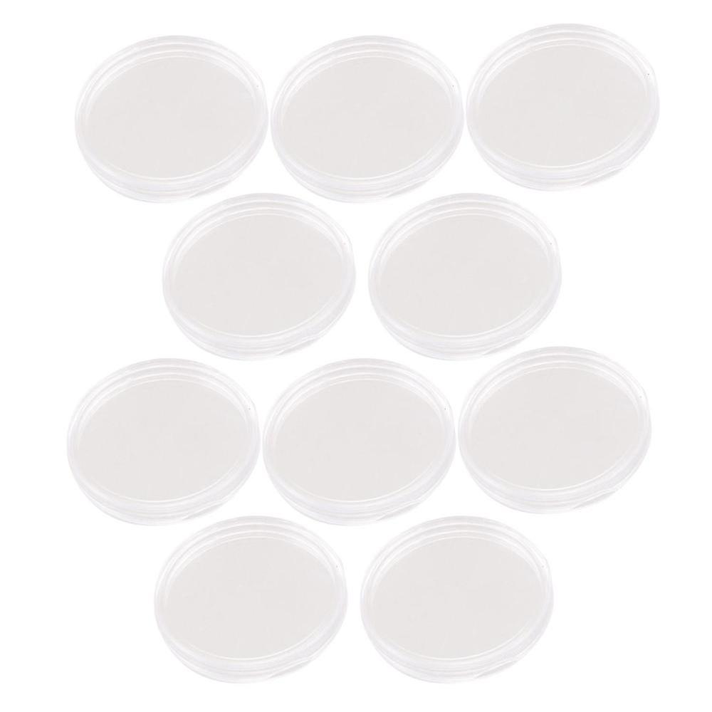 10 Pcs Small Round Transparent Plastic Coin Capsules Box 30mm