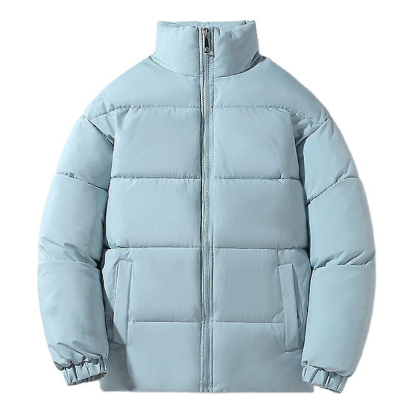 Winter New Parkas Men Solid Color Stand Collar Warm Thick Jacket Male