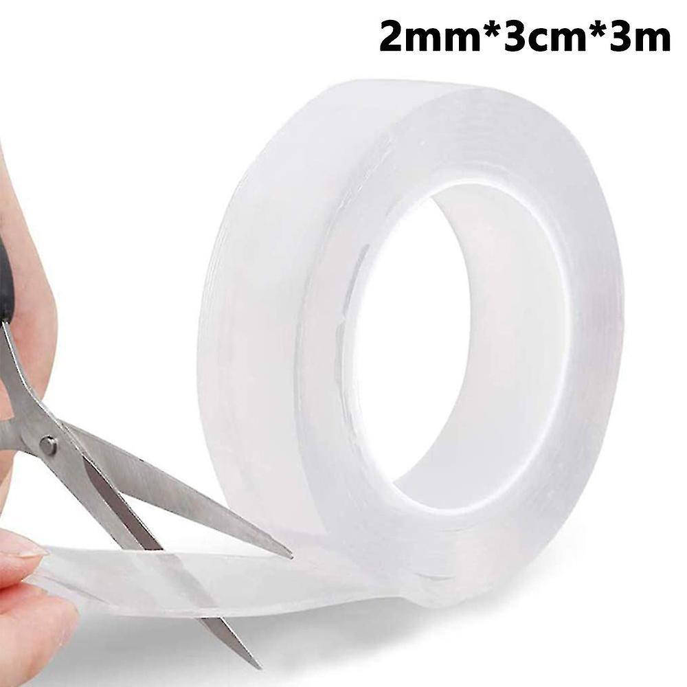 Multipurpose Nano Grip Tape Reusable Removable Washable Double Sided Sticky Strips Seamless Traceles