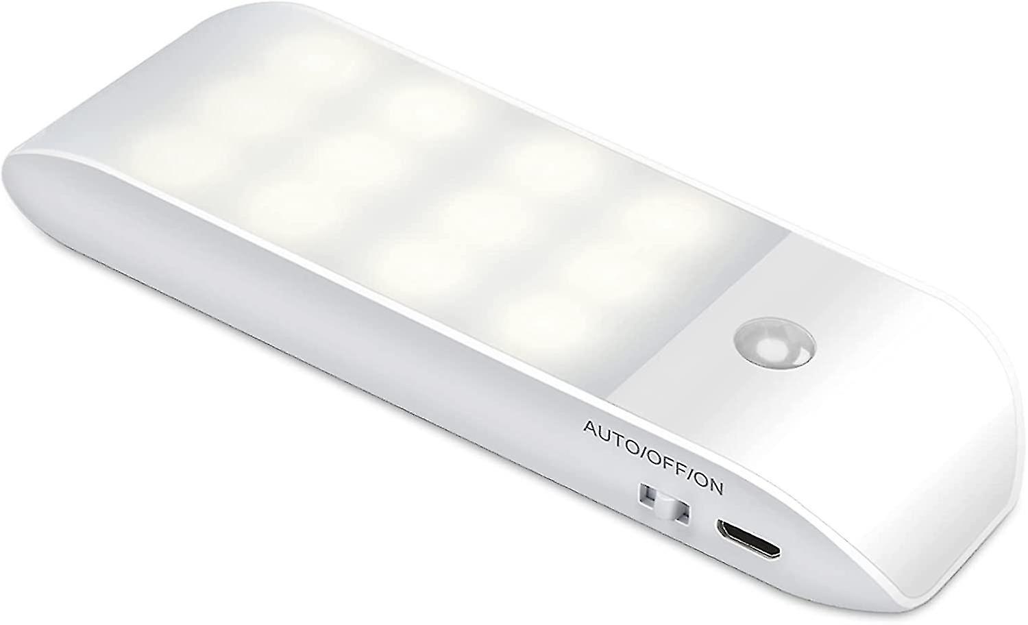 Automatic Led Night Light, Usb Rechargeable Motion Sensor Night Light, On/auto/off, Natural White Ca