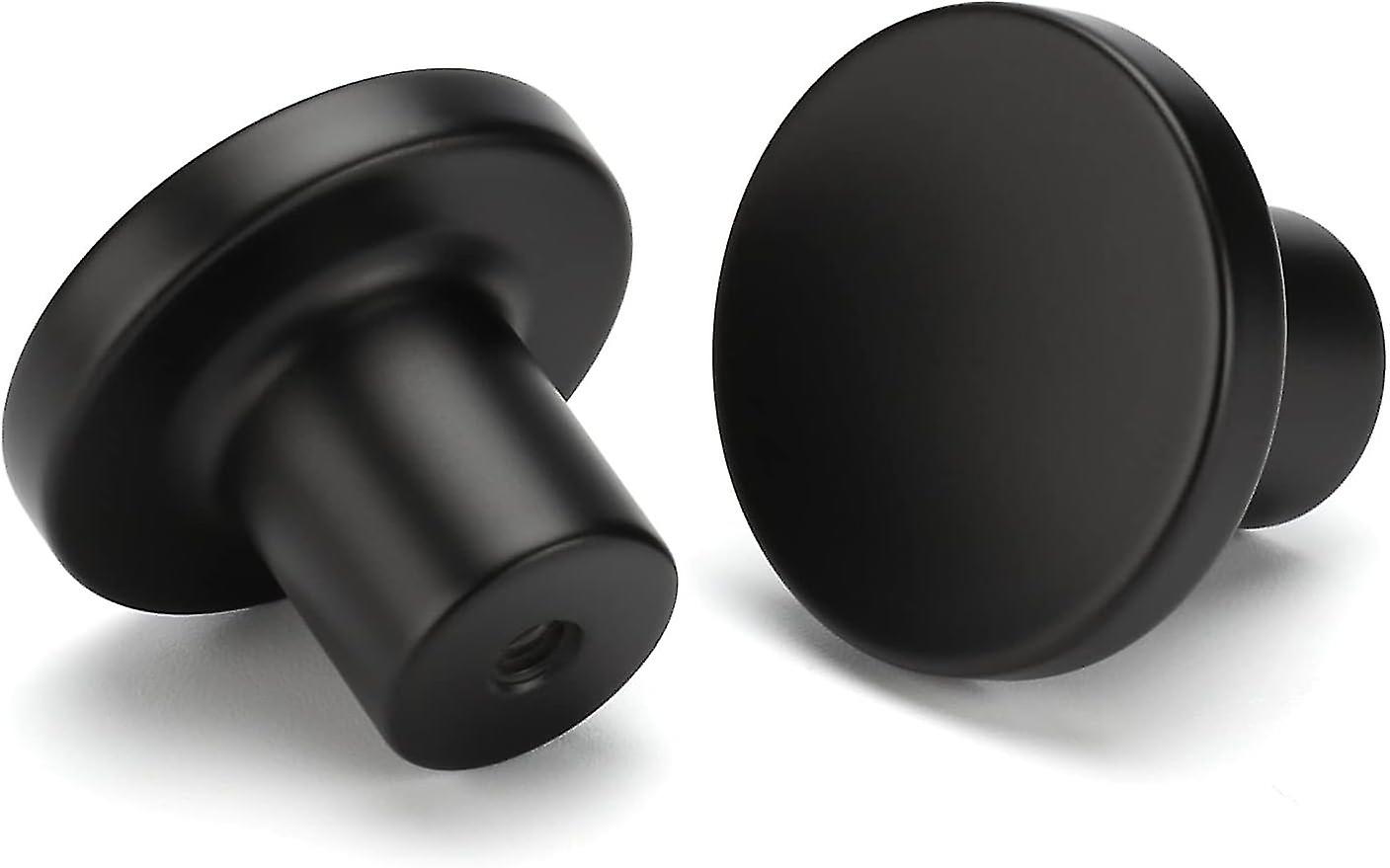 4 Pack Black Knobs Black Drawer Knobs Kitchen Cupboard Knobs Black Cabinet Knobs Round Wardrobe Door Knob Small Door Knobs