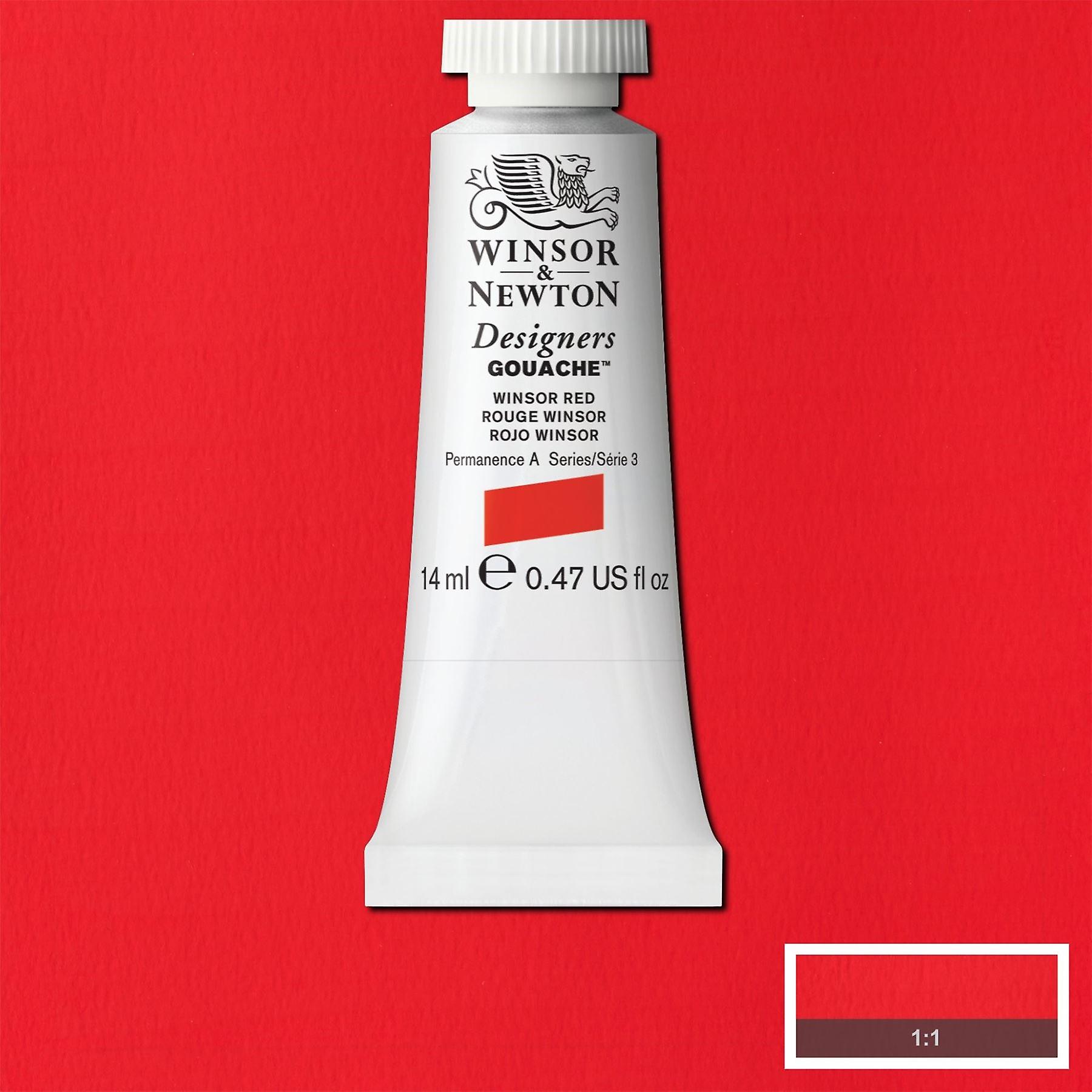 Winsor and Newton Designers Gouache Tube - Winsor Red - 14ml