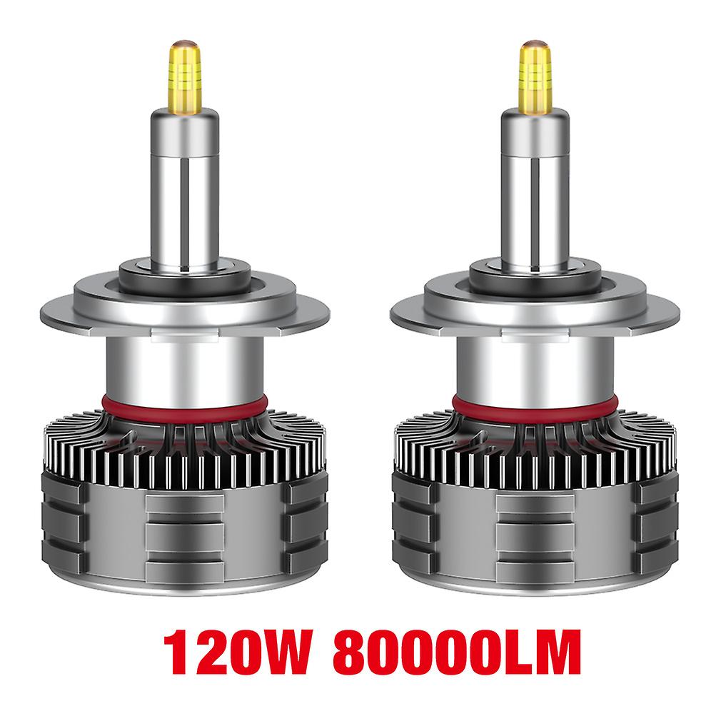 120w 80000lm-80000lm H7 LED Canbus Žiarovka do auta 4 strany H1 H3 H11 H8 Hb3 9005 Hb4 9006 9012 Hir2 120w LED automatická žiarovka 360 Csp 6000k 12V