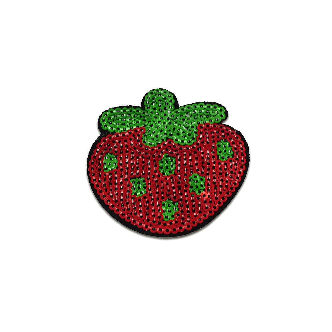 Patch - Strawberry Fruit Fruit with Sequins – Red – 6,2x6cm - Patch