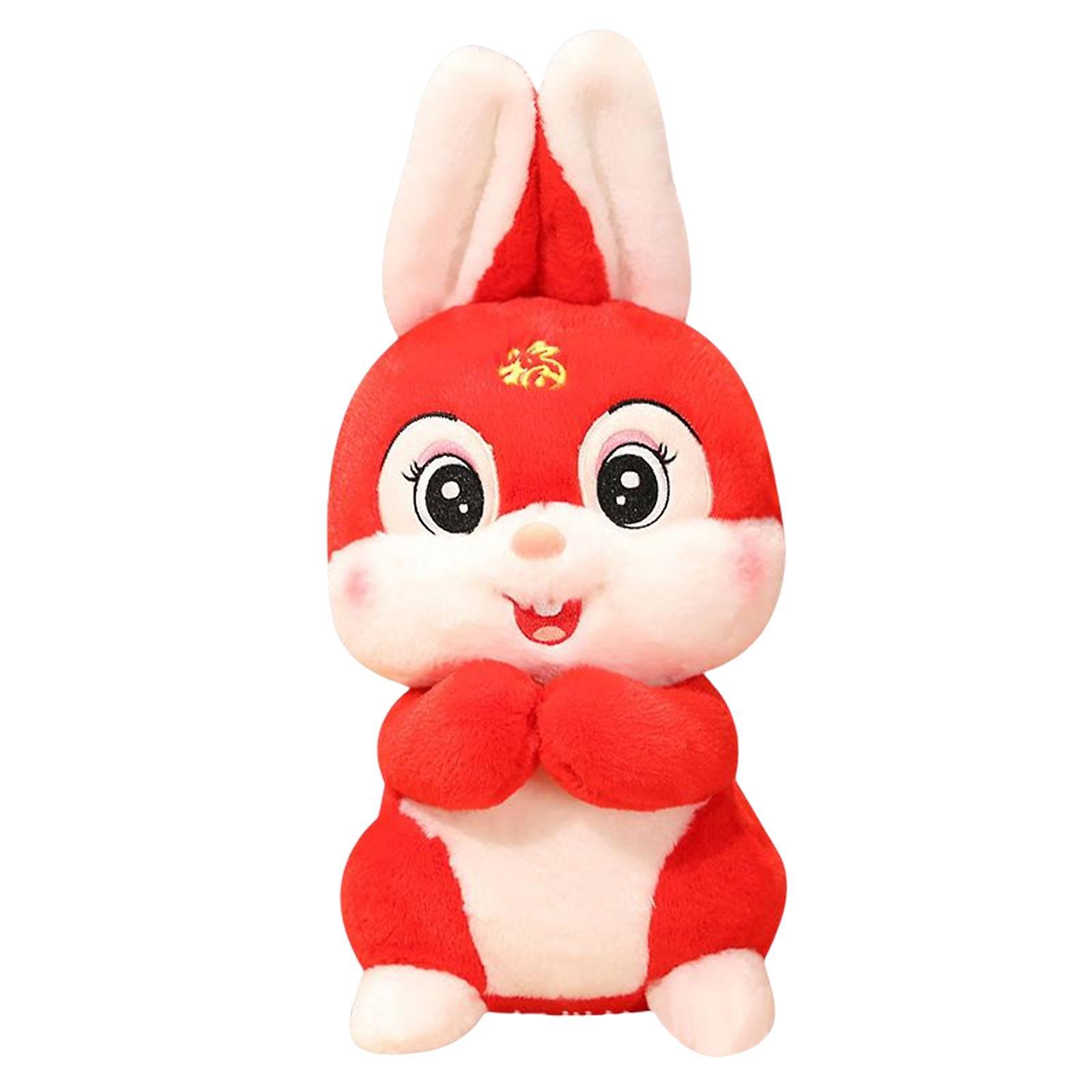 Rabbit Plush Toy Photo Props Comfortable for Store New Year Souvenir Gift